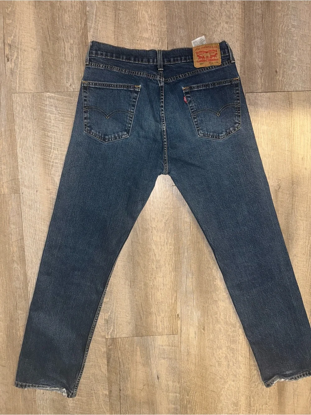 Levi's 505 Regular Fit Men's Straight-Leg W34 L32 Blue Denim EUC